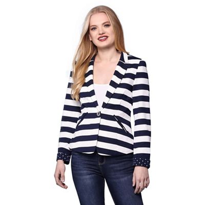 Blue nautical stripe blazer